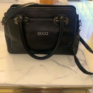 Black gucci bag leather tote